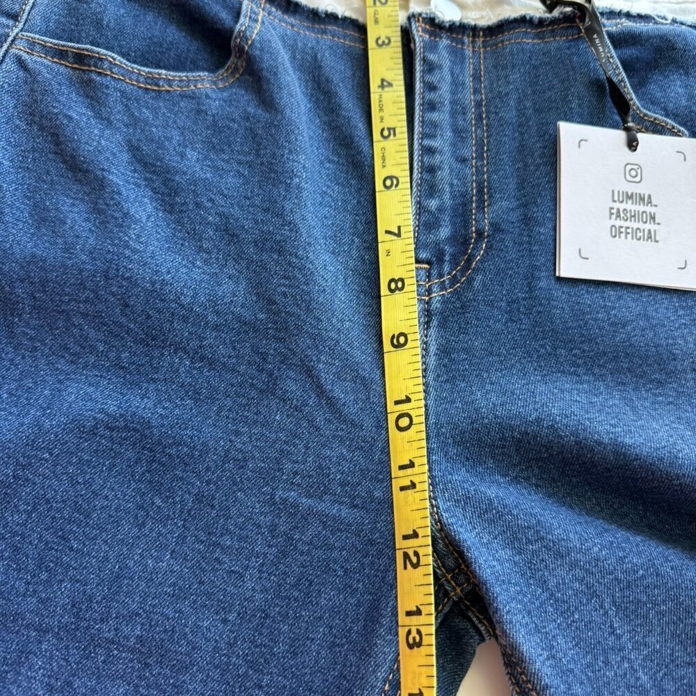 Lumina Italian High Waist , Wide Leg Italian Designer Jeans Size small 26 NWT - Picture 10 of 12